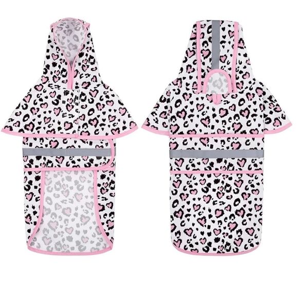 New HDE Dog Raincoat Hooded Slicker Poncho Size Medium - Picture 1 of 7